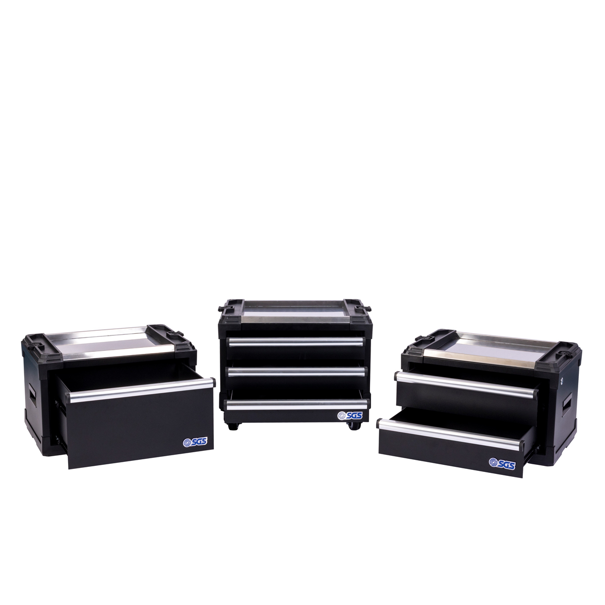 SGS Modular Rolling Tool Box and Organiser System | 3 Piece | Stackable
